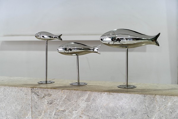 Custom Mirror Polished Stainless Steel Fish Sculptures – Modern Decorative Display Art